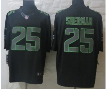 Nike Seattle Seahawks #25 Richard Sherman Black Impact Limited Jersey