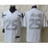 Nike Seattle Seahawks #25 Richard Sherman Platinum White Limited Jersey