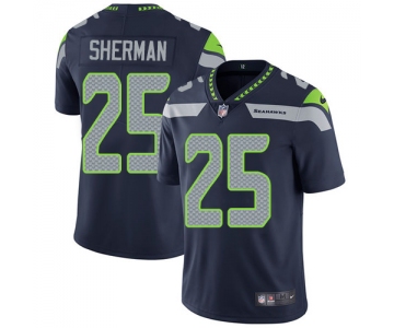 Nike Seattle Seahawks #25 Richard Sherman Steel Blue Team Color Men's Stitched NFL Vapor Untouchable Limited Jersey