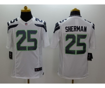 Nike Seattle Seahawks #25 Richard Sherman White Limited Jersey