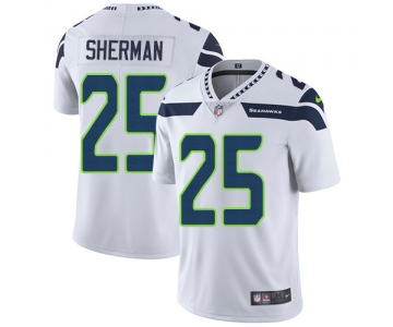 Nike Seattle Seahawks #25 Richard Sherman White Men's Stitched NFL Vapor Untouchable Limited Jersey
