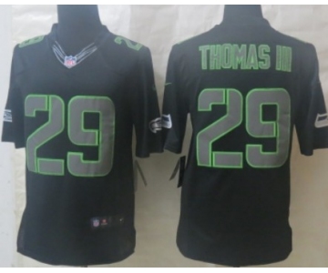 Nike Seattle Seahawks #29 Earl Thomas III Black Impact Limited Jersey