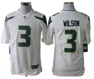 Nike Seattle Seahawks #3 Russell Wilson White Limited Jersey