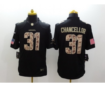 Nike Seattle Seahawks #31 Kam Chancellor Salute to Service Black Limited Jersey