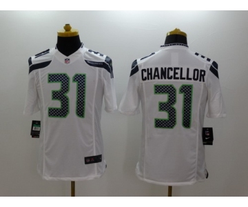 Nike Seattle Seahawks #31 Kam Chancellor White Limited Jersey