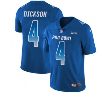 Nike Seattle Seahawks #4 Michael Dickson Royal Men's Stitched NFL Limited NFC 2019 Pro Bowl Jersey