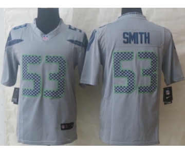 Nike Seattle Seahawks #53 Malcolm Smith Gray Limited Jersey