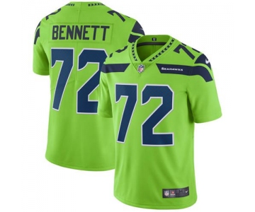 Nike Seattle Seahawks #72 Michael Bennett Green Men's Stitched NFL Limited Rush Jersey