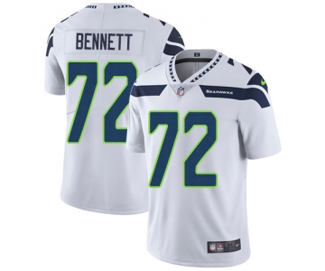Nike Seattle Seahawks #72 Michael Bennett White Men's Stitched NFL Vapor Untouchable Limited Jersey
