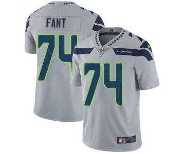 Nike Seattle Seahawks #74 George Fant Grey Alternate Men's Stitched NFL Vapor Untouchable Limited Jersey