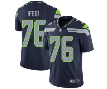 Nike Seattle Seahawks #76 Germain Ifedi Steel Blue Team Color Men's Stitched NFL Vapor Untouchable Limited Jersey