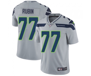 Nike Seattle Seahawks #77 Ahtyba Rubin Grey Alternate Men's Stitched NFL Vapor Untouchable Limited Jersey
