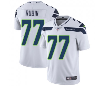Nike Seattle Seahawks #77 Ahtyba Rubin White Men's Stitched NFL Vapor Untouchable Limited Jersey