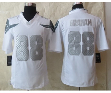 Nike Seattle Seahawks #88 Jimmy Graham Platinum White Limited Jersey