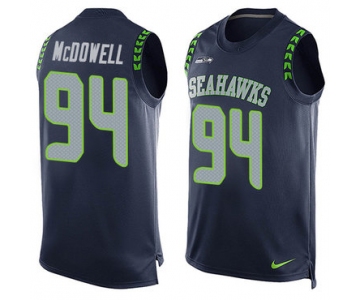 Nike Seattle Seahawks #94 Malik McDowell Steel Blue Team Color Men's Stitched NFL Limited Tank Top Jersey