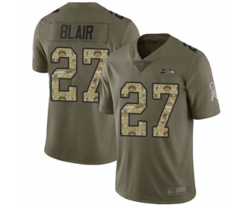 Seahawks #27 Marquise Blair Olive Camo Men's Stitched Football Limited 2017 Salute To Service Jersey