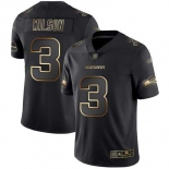 Seahawks #3 Russell Wilson Black Gold Men's Stitched Football Vapor Untouchable Limited Jersey