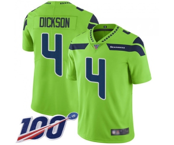 Seahawks #4 Michael Dickson Green Men's Stitched Football Limited Rush 100th Season Jersey