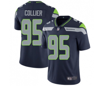 Seahawks #95 L.J. Collier Steel Blue Team Color Men's Stitched Football Vapor Untouchable Limited Jersey