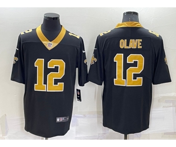 Men's New Orleans Saints #12 Chris Olave Black 2022 Vapor Untouchable Stitched NFL Nike Limited Jersey