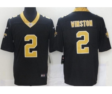 Men's New Orleans Saints #2 Jameis Winston Black 2021 Vapor Untouchable Stitched NFL Nike Limited Jersey