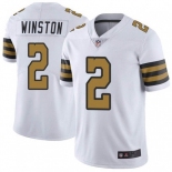 Men's New Orleans Saints #2 Jameis Winston White Color Rush Jersey