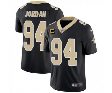 Men's New Orleans Saints 2022 #94 Cameron Jordan Black With 4-star C Patch Vapor Untouchable Limited Stitched NFL Jersey
