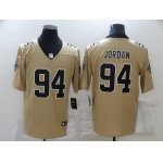 Men's New Orleans Saints #94 Cameron Jordan Gold 2019 Inverted Legend Stitched NFL Nike Limited Jersey