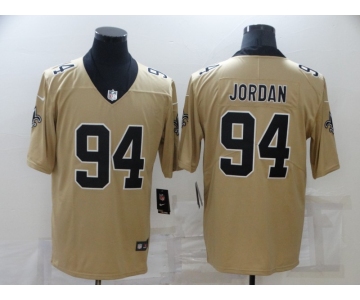 Men's New Orleans Saints #94 Cameron Jordan Gold 2019 Inverted Legend Stitched NFL Nike Limited Jersey