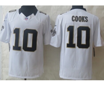 Nike New Orleans Saints #10 Brandin Cooks White Limited Jersey
