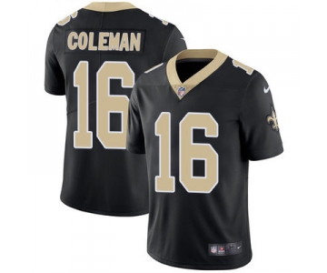 Nike New Orleans Saints #16 Brandon Coleman Black Team Color Men's Stitched NFL Vapor Untouchable Limited Jersey