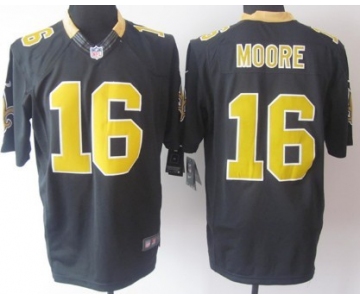 Nike New Orleans Saints #16 Lance Moore Black Limited Jersey