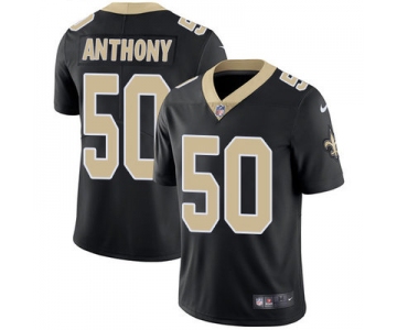 Nike New Orleans Saints #50 Stephone Anthony Black Team Color Men's Stitched NFL Vapor Untouchable Limited Jersey