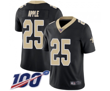 Nike Saints #25 Eli Apple Black Team Color Men's Stitched NFL 100th Season Vapor Limited Jersey