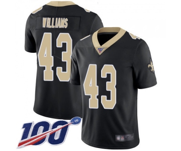 Nike Saints #43 Marcus Williams Black Team Color Men's Stitched NFL 100th Season Vapor Limited Jersey
