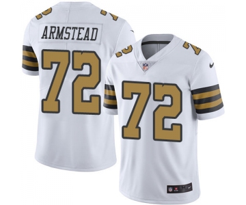 Nike Saints #72 Terron Armstead White Men's Stitched NFL Limited Rush Jersey