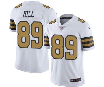 Nike Saints #89 Josh Hill White Men's Stitched NFL Limited Rush Jersey