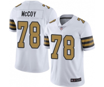 Saints #78 Erik McCoy White Men's Stitched Football Limited Rush Jersey