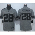 Men's Minnesota Vikings #28 Adrian Peterson Nike Gray Gridiron 2015 NFL Gray Limited Jersey