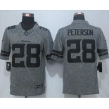 Men's Minnesota Vikings #28 Adrian Peterson Nike Gray Gridiron 2015 NFL Gray Limited Jersey
