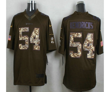 Men's Minnesota Vikings #54 Eric Kendricks Green Salute to Service 2015 NFL Nike Limited Jersey