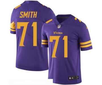 Men's Minnesota Vikings #71 Andre Smith Purple 2016 Color Rush Stitched NFL Nike Limited Jersey