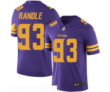 Men's Minnesota Vikings #93 John Randle Retired Purple 2016 Color Rush Stitched NFL Nike Limited Jersey