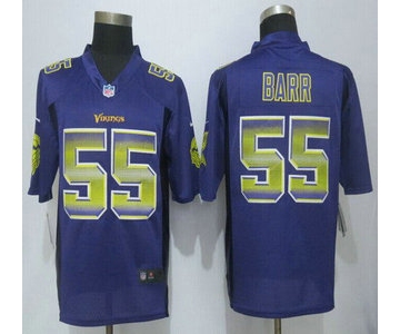 Minnesota Vikings #55 Anthony Barr Purple Strobe 2015 NFL Nike Fashion Jersey