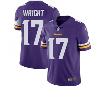 Nike Minnesota Vikings #17 Kendall Wright Purple Team Color Men's Stitched NFL Vapor Untouchable Limited Jersey