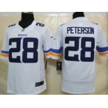 Nike Minnesota Vikings #28 Adrian Peterson 2013 White Limited Jersey