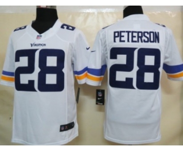 Nike Minnesota Vikings #28 Adrian Peterson 2013 White Limited Jersey