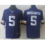 Nike Minnesota Vikings #5 Teddy Bridgewater 2013 Purple Limited Jersey