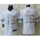 Nike Minnesota Vikings #55 Anthony Barr Platinum White Limited Jersey