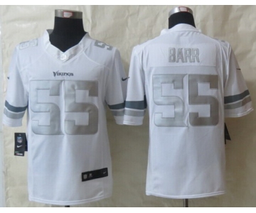Nike Minnesota Vikings #55 Anthony Barr Platinum White Limited Jersey